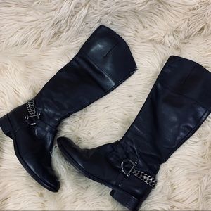 Via Spiga Genuine leather chained calf boots